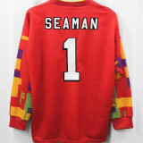 1996 England Goalkeeper Retro Long Sleeve  Jersey