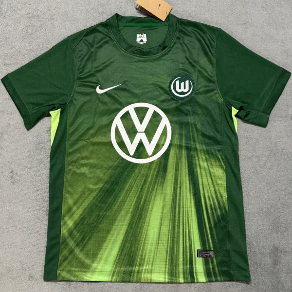 2025/26 Wolfsburg Home Green Fans Soccer Jersey