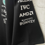 2025 Mercedes AMG Petronas F1 Black POLO Team T-Shirt  有领