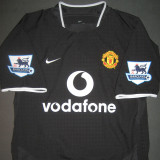 2003/04 M Utd Away Black Retro Soccer Jersey