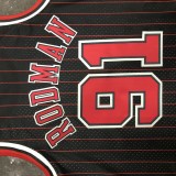 1997/98 Bulls RODMAN #91 Black Retro NBA Jerseys 热压