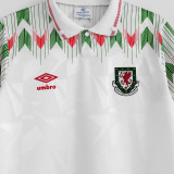 1990/92 Wales Away White Retro Soccer Jersey