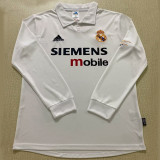 2002/03 RM Home White Retro Long Sleeve Soccer Jersey