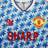 1990/92 M Utd Away Retro Soccer Jersey
