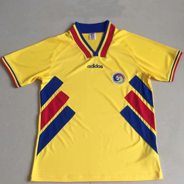 1994 Romania Yollow Retro Soccer Jersey