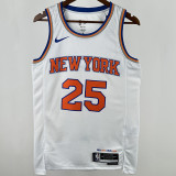 2025 NY Knicks BRIDGES  #25 White City Edition NBA Jerseys