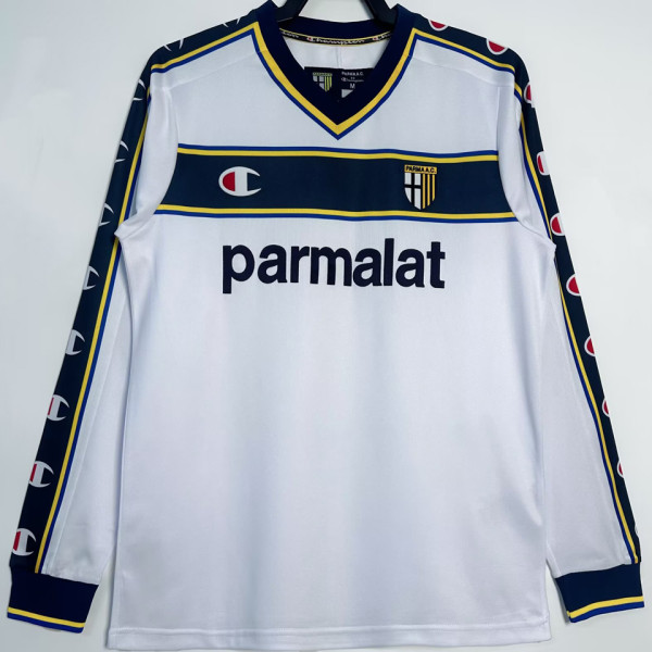 2002/03 Parma Away White Retro Long Sleeve Soccer Jersey