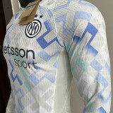2025/26 In Milan Away White Player Version Long Sleeve Soccer Jersey