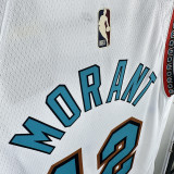 2025 Grizzlies MORANT #12 White Retro NBA Jerseys Hot Pressed