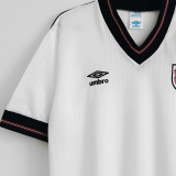 1984/1987 England Home White Retro Soccer Jersey