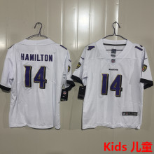 HAMILTON #14 Baltimore Ravens Kids NFL Jersey 乌鸦