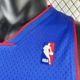 2008/09 Pistons IVERSON #1 Blue Retro NBA Jerseys 热压
