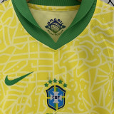 2024/25 Brazil Home Yellow Kids Soccer Jersey