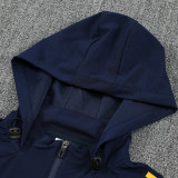 2026 Boca Sapphire Blue Windbreaker Jacket  黄三边（A Set）