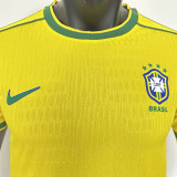 1998 Brazil Home Yellow Retro Player Version Soccer Jersey 球员版