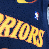 2009/10 Warriors CURRY #30 Purplish Blue Retro NBA Jerseys 热压