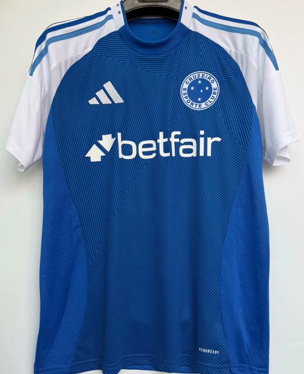 2025/26 Cruzeiro 1:1 Quality Home Blue Fans Soccer Jersey