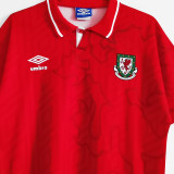 1992/94 Wales Home Red Retro Soccer Jersey