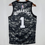 Spurs WEMBANYAMA #1  NBA Jerseys