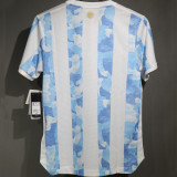 2021 Argentina Home Player Version Retro Soccer Jersey