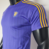 2025/26 M Utd Purple Retro Style Player Version Soccer Jersey