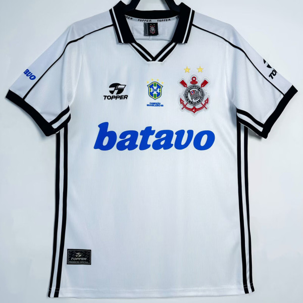 1999 Corinthians Home White Retro Jersey