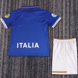 1996 Italy Home Blue Kids Retro Soccer Jersey