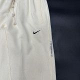 2025 Nk~ White Pure Cotton Sports Trousers Zipper style