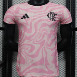 Familia #10 Flamengo Pink Player Version Soccer Jersey 2023 带胸前广告 球员版 ★★