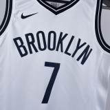 Nets DURANT #7 White Kids NBA Jersey 热压
