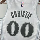 2025 Mavericks CHRISTIE #00 White City Edition NBA Jersey