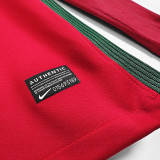 2016 Portugal Home Retro Long Sleeve Soccer Jersey