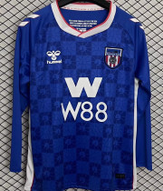 2025/26 Sunderland Away Blue Long Sleeve Soccer Jersey