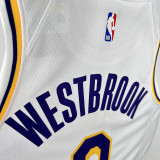 2025 Lakers WETBROOK #0 White NBA Jerseys 热压