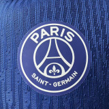 2024/25 PSG 4Th Blue Player Version Long Sleeve Soccer Jersey