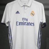 2016/17 RM White Home Retro Player Version Soccer Jersey 球员版