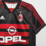 1998/99 AC Milan Third Black Retro Soccer Jersey