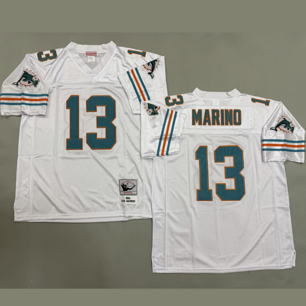 MARINO #13 Men's Miami Dolphins Retro NFL Jersey 海豚