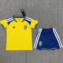 2026/27 Sweden Home Yellow Kids Soccer Jersey
