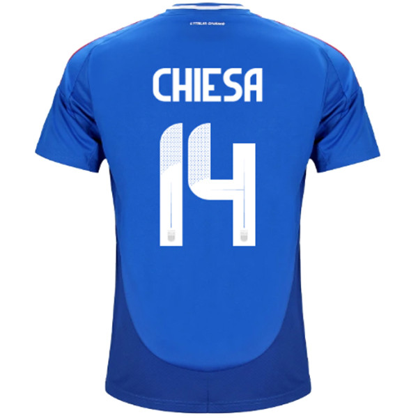 CHIESA #14 Italy 1:1 Quality Home Blue Fans Jersey 2024/25 ★★