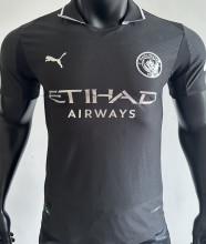 2025/26 Man City Away Black Player Version Soccer Jersey