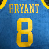 2001/02 Lakers BRYANT #8 Blue Retro NBA Jerseys 热压