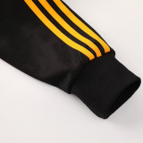 2026/27 Roma Black Hoody Thickened Fluff Zipper Jacket Tracksuit