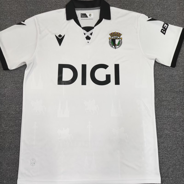 2025/26 Burgos CF Home White Fans Soccer Jersey 布尔戈斯
