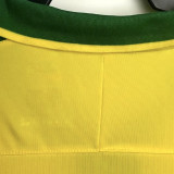 1997 Brazil Home Yellow Retro Soccer Jersey