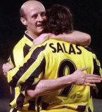 1998-1999 Lazio Third Yellow Retro Soccer Jersey