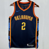 2025 KC Thunder GILGEOUS-ALEXANDER #2 Black City Edition NBA Jerseys