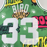 1985/86 Celtics BIRD #33 Green  Retro NBA Jerseys 热压