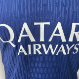 2024/25 PSG 4Th Blue Player Version Long Sleeve Soccer Jersey