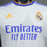2021/22 RM Home White Player Version Long Sleeve Soccer Jersey